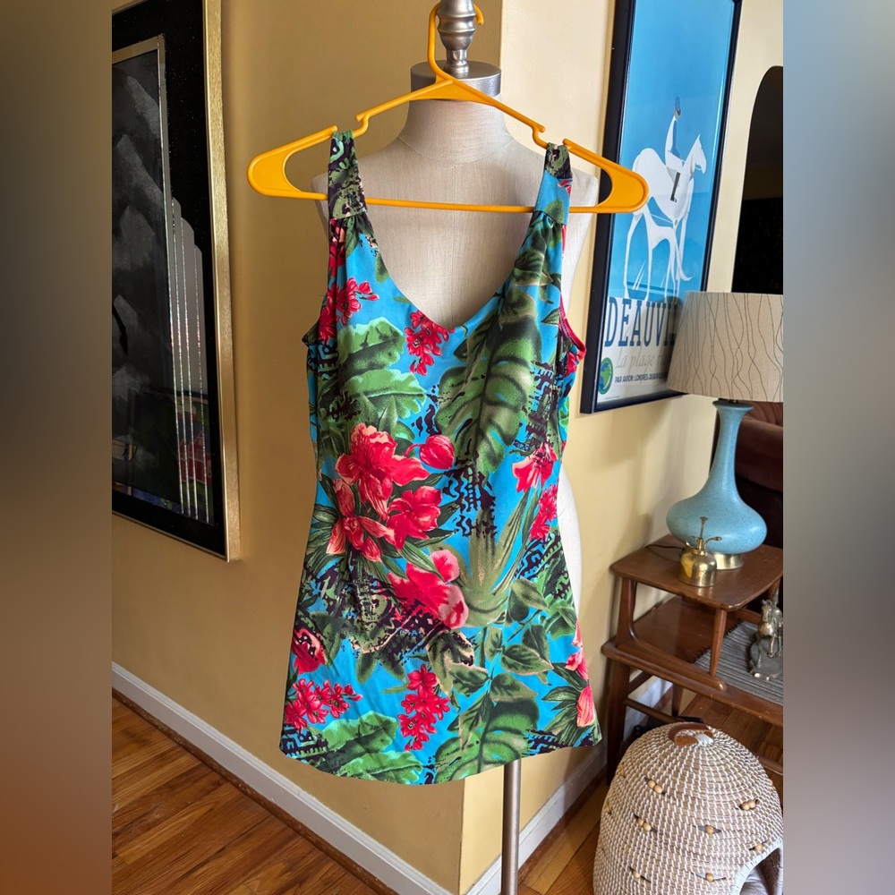 vintage floral bathing suit